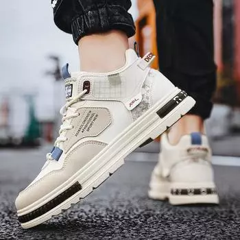 Spring and autumn men s shoes 2024 new sports and leisure student small whiteboard shoes men s height-increasing boys dad trendy shoes 39