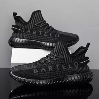 Spring and Autumn men s shoes new trend casual coconut shoes Korean version fashion breathable fly-woven sports shoes men s running shoes 39