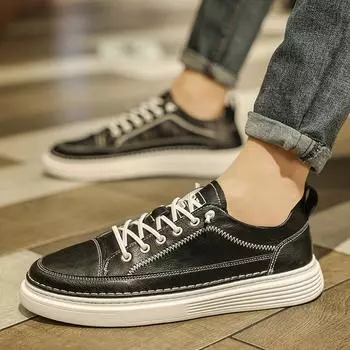 Spring and Autumn Men s Shoes Spring Little White Shoes Men s 2025 New Men s Casual Trend Casual Board Shoes White Shoes 39