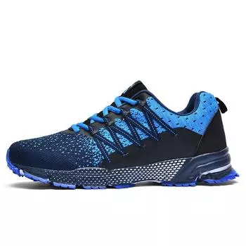 Spring and Autumn Men Sports Shoes Flat Breathable Mesh Casual Shoes Outdoor Comfort Light Training Fitness Tennis Walking Shoes 39 серый