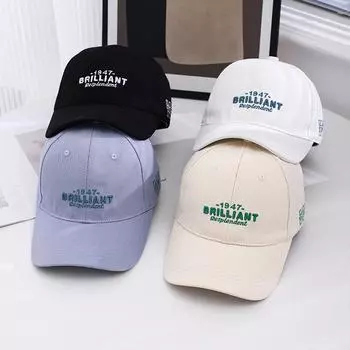 Spring and Autumn New Baseball Caps Men s and Women s Alphabet Soft Top Cap Sunscreen Travel Versatile Retro Thin Sun Hat (56-59) Adjustable average size белый