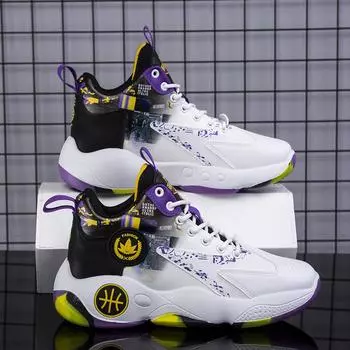 Spring and Autumn New Basketball Shoes Leather Men s 2024 Autumn and Winter Wear-resistant, Lightweight and Breathable Friction Audio Competition Actu 39