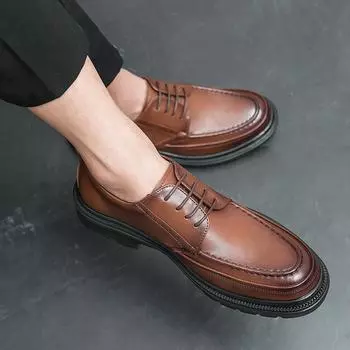 Spring and Autumn New British Style Low Top Fashion Color Polishing Dress Leather Shoes Men s Office Business Shoes Trend Wedding Shoes 38