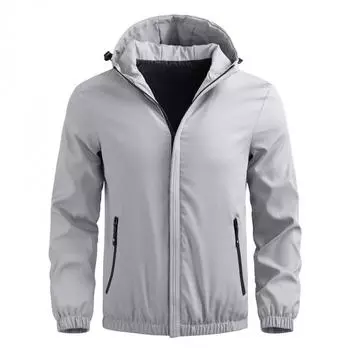 Весна и осень Новая повседневная тонкая куртка мужская куртка с капюшоном уличный тренчкот мужская мода M