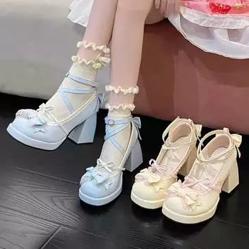 Spring and autumn new European and American sexy high heels fashion square with women s shoes 35