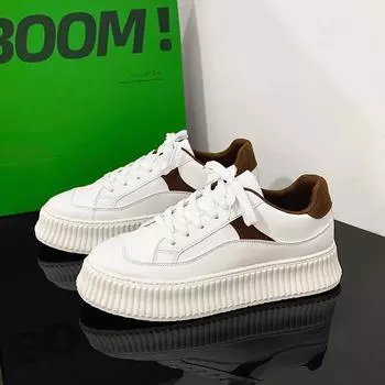 Spring and Autumn New Fashionable Trendy Men s Shoes Thick soled Height Increasing Casual Shoes Outdoor Running Sports Shoes 39 белый