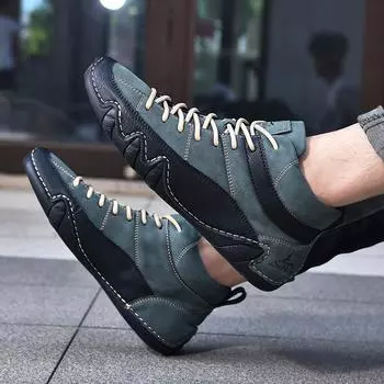 Spring and Autumn new foreign trade hot-selling large-size men s shoes outdoor velvet thickened leather casual lace-up Martin boots 38 бежевый