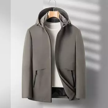 Spring and Autumn New Hooded Jacket Removable Hat Jacket Men s Solid Color Versatile Jacket Men s Casual Men s Jacket 170 чёрный