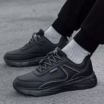 Spring and Autumn new leather waterproof elderly shoes women s lightweight mother shoes non-slip middle-aged and elderly walking shoes dad casual sho 36