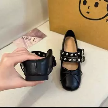 Spring and Autumn new light mouth inner height increase small single shoes women s retro silver ballet shoes Mary Jane shoes 34