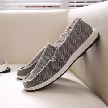 Spring and Autumn New Linen Surface Breathable Soft Sole Running Shoes Fashion Casual Comfortable Walking Shoes Driving Shoes 39