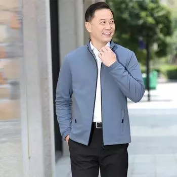 Spring and Autumn New Men s Daddy Jacket New Top Stand-Link Jacket M