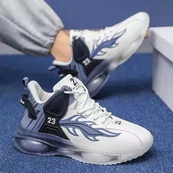 Spring and autumn new men s shoes 2024 sports shoes men s casual running shoes men s thick soles increase height and shock absorption dad trendy shoes 39 синий