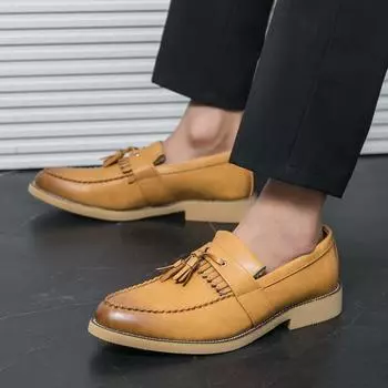 Spring and Autumn New Men s Shoes Business Dress Leather Shoes Men s Korean Edition Trend Casual Fashion Men s Pointed British Leather Shoes Men s 38