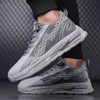 Spring and Autumn new men s shoes processing custom small single casual shoes men s breathable fly-woven mesh foreign trade 39 белый