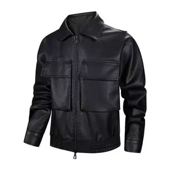 Spring and Autumn New PU Leather Men s Cycling Motorcycle Leather Jacket Men s American Street Retro Nostalgic Leather Korean Leisure S