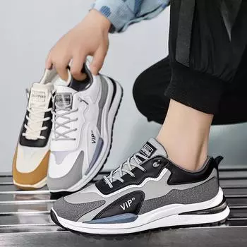 Spring and Autumn new sports shoes men s shoes waterproof casual men s shoes lightweight soft sole student youth running shoes leather surface tide 39