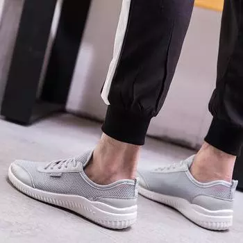 Spring and Autumn New Style Men s Sneakers Shoes Slip on Rubber Flat Sneakers Mesh Casual Shoes Foreign Trade 7 синий