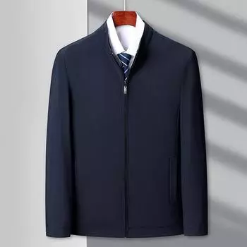 Spring and Autumn New Style Stand Collar Jacket Men s Thin Middle-aged Jacket Jacket Men s Casual Men s Clothing 170