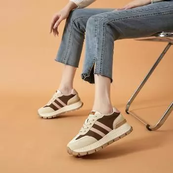 Spring and Autumn New Thick-soled Skinny Casual Fashion Shoes Women s Campus Lightweight Running Sneakers Tide 35