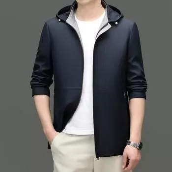 Spring and Autumn New Windproof Jacket Men s Casual Windbreaker Men s Middle-aged Dad s Jacket Jacket Men 170
