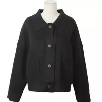 Spring and Autumn New Woolen Women s Coat Single-breasted Women s Coat S