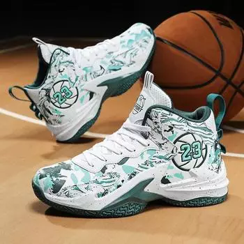 Spring and Autumn Popular Basketball Shoes Youth Student Sneakers Shock Absorption Professional Men s Game Sneakers 35