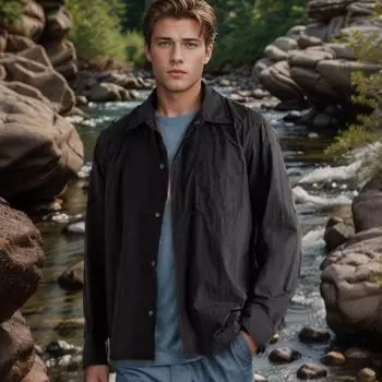 Весна и осень ретро повседневный стиль инструментальная куртка однотонное пальто мужской тренчкот S чёрный