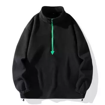 Spring and Autumn Round Neck Stand Up Sweater Loose Casual Sweater Casual Versatile Top for Men XXXXL чёрный