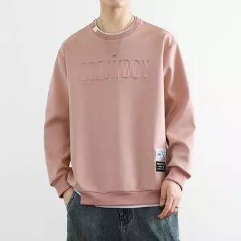 Spring and Autumn Round Neck Sweater Men s Loose Hong Kong Style Steel Seal Fashion Loose Casual Shirt Pullover Men s Wear M