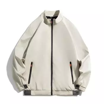 Весенне-осенняя куртка с воротником-стойкой Мужская повседневная куртка Мужская одежда для людей среднего возраста и молодежи Универсальная куртка Куртка M хаки