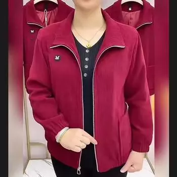 Spring and Autumn Thickened Jacket Women s Casual Short Jacket Spring and Autumn Jacket XXXXXL