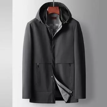 Весна и осень Молния Съемная кепка Средний возраст и молодежь Легкая роскошная деловая куртка Повседневная куртка 170 серый