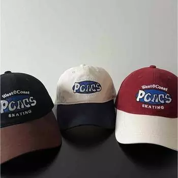 Spring and summer alphabet embroidered double-color baseball cap for men and women couples fashion casual versatile sunshade cap M56-58cm красный