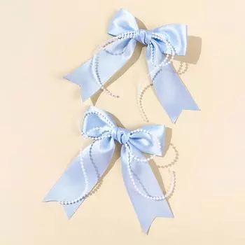 Spring and summer bow hair clip, sweet and cute girl, double ponytail princess hair clip, versatile hair accessory