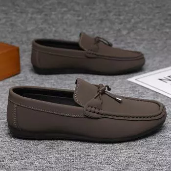 Spring and summer casual shoes one-pedal lazy shoes Doudou shoes Korean version of trendy men s shoes versatile foot shoes men s foreign trade 39