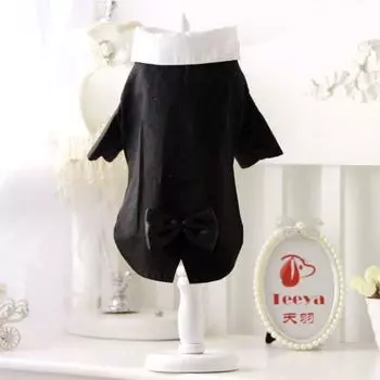 Spring and summer cat fake two-piece dog tuxedo Teddy Bigbear Pomeranian dog clothes pet suit dress cat supplies S