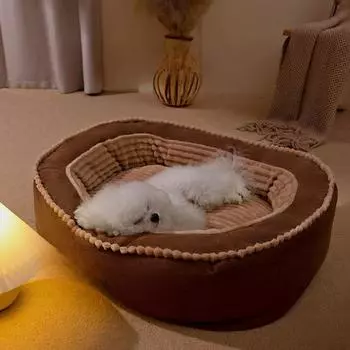 Собачьи будки для весны и лета со съемными и моющимися ковриками для собак мелких и средних размеров, будки для кошек на все времена года Товары для животных S : 60 * 50 * 17cm