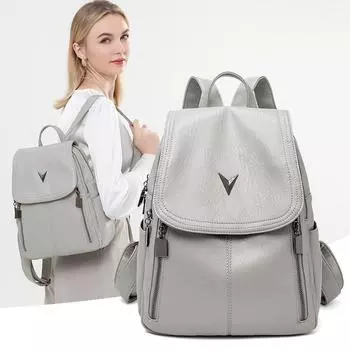 Spring and Summer Easy-to-match Backpacks, Women s Trendy Large-capacity Schoolbags, and Casual Travel Bags