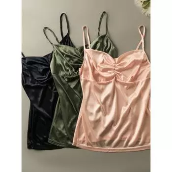 Spring and Summer Export K-style New Arrival Casual All-Match Fresh Age-Reducing V Neck Sleeveless Camisole Black All yards