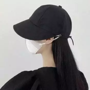 Spring and Summer Hanging Mask Bucket Hat Quick-Drying Sunshade Sun Protection Hat Star Children s Face-Looking Small Baseball Cap Manufacturer Black One size