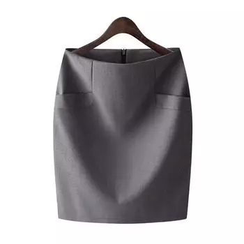 Spring and Summer High Waist One-Step Skirt Skirt Bodycon Dress Silm Slim Looking Fashion All-Matching Bodycon Dress Gray XL