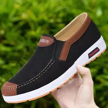 Spring and Summer Men s Fashionable Casual Shoes, Trendy Canvas Shoes, Lazy Men s Flat Shoes, Lightweight and Soft Walking Shoes 39