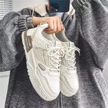 Spring and summer men s shoes 2025 new trend versatile platform casual little white board shoes men s height increase non-slip sports tide shoes 39