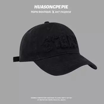 Spring and Summer New Baseball Cap Women s Patch Easiest for Match Face-Looking Small Peaked Cap Wide Brim Plaid Sun Protection Hat Casual Peaked Cap C3604 Black