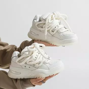 Весна и лето Новые кеды Женские туфли на платформе Туфли-буханки Нишевые Ретро Национальный тренд Повседневная обувь Американские дреды Женская обувь Тренд 35