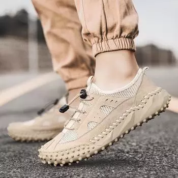 Spring and summer new casual mesh breathable low-top outdoor personalized fashion elastic sandals men s shoes Shoes 38