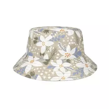 Spring and summer new cotton printed sunscreen bucket hat basin hat big edge hat UV protection sun hat F синий