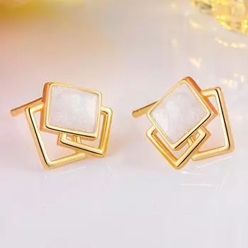 Весенние и летние новые серьги-гвоздики, серьги-гвоздики, нишевый дизайн, высококачественные изящные геометрические серьги-гвоздики для женщин