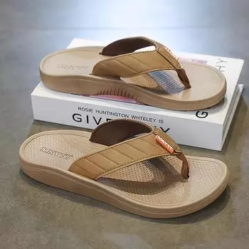 Spring and summer new EVA lightweight and simple versatile flat-bottomed men s slippers beach breathable open-toed flip-flops 40
